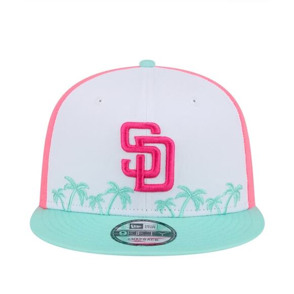 San Diego Padres City Connect New Era 59FIFTY MLB Fitted Cap Hat Colorful White - Picture 2 of 16